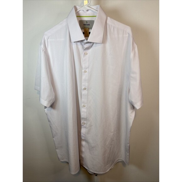 Tom Baine Performance Collection White RegularFit Shirt Men's XX Large 18-18 1/2 - Picture 1 of 4